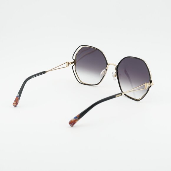 Missoni MIS 0075/S 0RHL 9O Sunglasses Gold/Black Geometric Frame, Grey Lenses main image 6